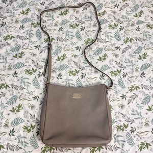 MICHAEL KORS Grey Leather Crossbody Purse